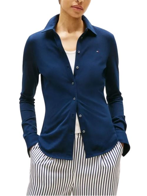 Camicia slim in piquet Tommy Hilfiger | WW0WW43528C1G